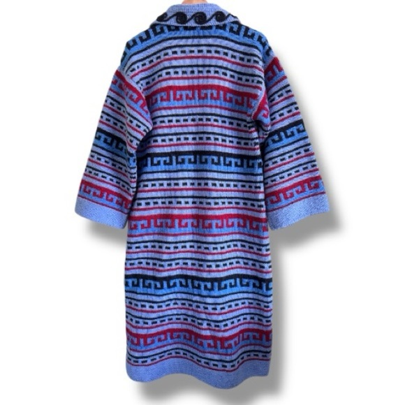 Hand-Knit Kimono Style Long Sweater Jacket Cardigan - Picture 3 of 17